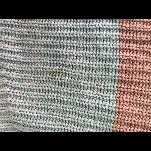 Womens Knit Sleeveless Top XS Blue White Summer Striped Halter - Picture 4 of 4